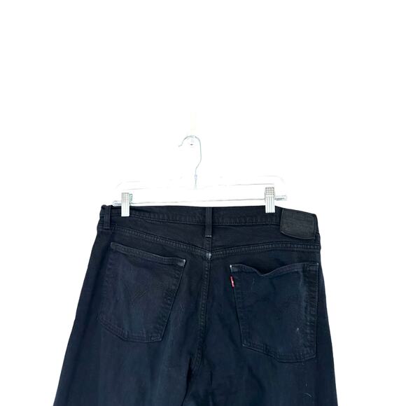 Levi's Black Classic Basic Button Fly Premium Wedgie Straight Leg Jeans Size 32 - Picture 9 of 13